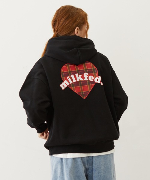 セール】PLAID HEART SWEAT HOODIE（パーカー）｜MILKFED.（ミルク