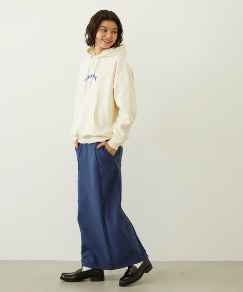 MILKFED.（ミルクフェド）の「PLAID HEART SWEAT HOODIE（パーカー・レディース・オフホワイト/ブラック/バーガンディー・M/L）」の18枚目の写真