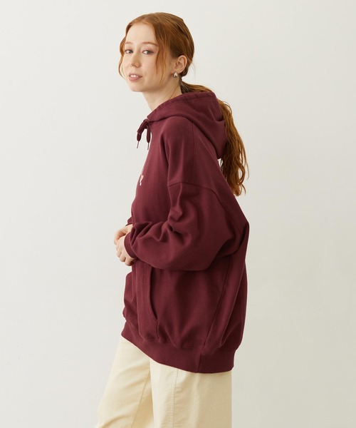 MILKFED.（ミルクフェド）の「PLAID HEART SWEAT HOODIE（パーカー・レディース・オフホワイト/ブラック/バーガンディー・M/L）」の10枚目の写真