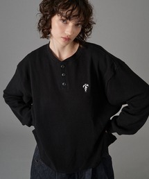 LOGO HENRY NECK THERMAL LONG SLEEVE T-SHIRT /ロゴヘンリーネックサーマルロンT