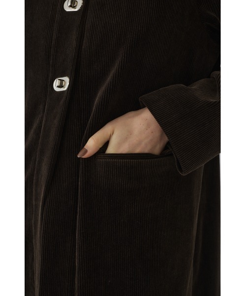 T-lock corduroy maxi JK ティーロックコーデュロイマキシジャケット