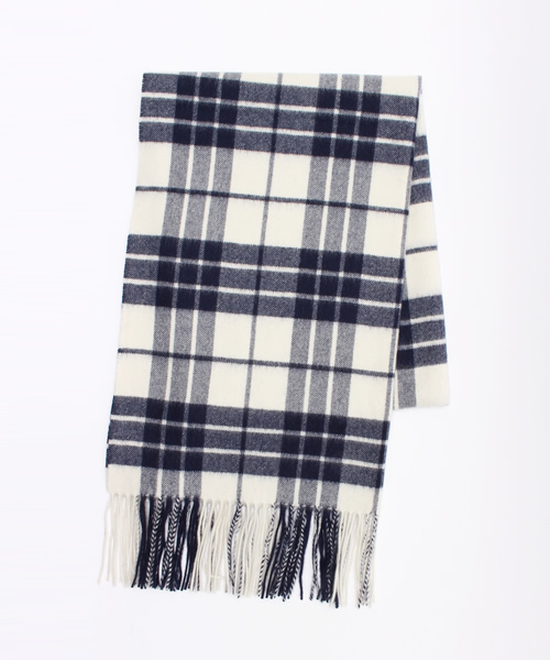 SHIPS(シップス)の「SD: 『カシミヤ』 ホワイト×ネイビー マフラー (大判)(マフラー・メンズ・ネイビー・ONE SIZE)」の5枚目の写真