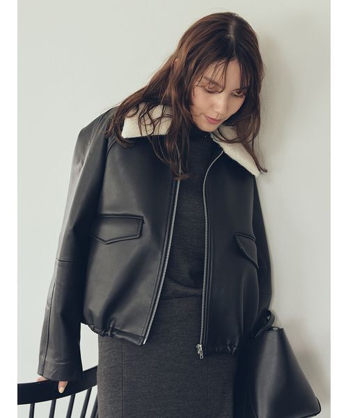 セットアイテム】ハイネックノースリニットナロースカートSET