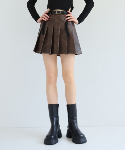 VIVIAN(ヴィヴィアン)の「厚底トラックソールサイドゴアミドルブーツ(ブーツ・レディース・ブラウン/ブラック・S/M/L/LL)」の12枚目の写真