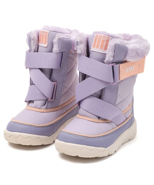 IFME（イフミー）の「KIDS｜キネティックベルトスノーブーツ[撥水・防滑]（ブーツ・キッズ・パープル/ブラック/ピンク/ネイビー/ベージュ・18.0cm/17.0cm/16.0cm/15.0cm/19.0cm）」の4枚目の写真