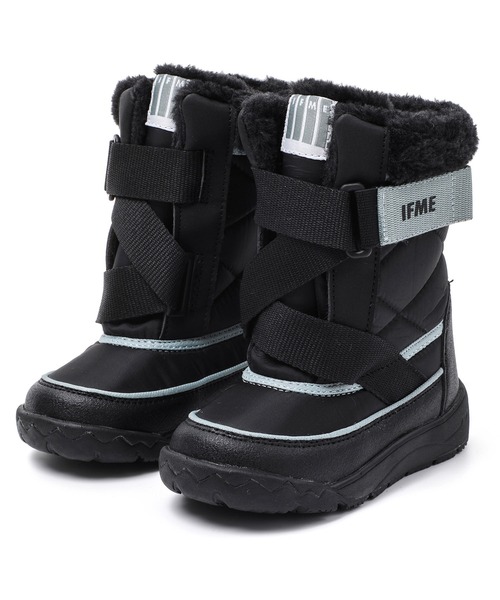 IFME（イフミー）の「KIDS｜キネティックベルトスノーブーツ[撥水・防滑]（ブーツ・キッズ・パープル/ブラック/ピンク/ネイビー/ベージュ・18.0cm/17.0cm/16.0cm/15.0cm/19.0cm）」の2枚目の写真
