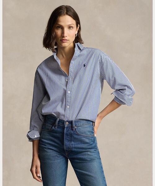 ストライプド コットン シャツ（シャツ/ブラウス）｜POLO RALPH LAUREN