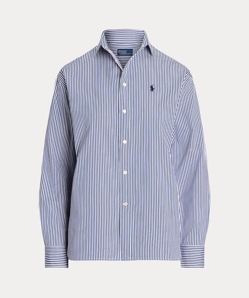 POLO RALPH LAUREN(ポロ ラルフ ローレン)の「ストライプド コットン シャツ(シャツ/ブラウス・レディース・ブルー・S/M/XS/XXS)」の2枚目の写真
