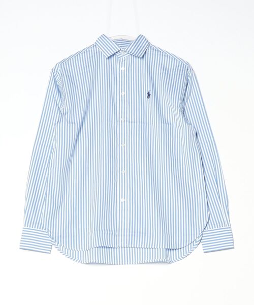 POLO RALPH LAUREN(ポロ ラルフ ローレン)の「ストライプド コットン シャツ(シャツ/ブラウス・レディース・ブルー・S/M/XS/XXS)」の6枚目の写真