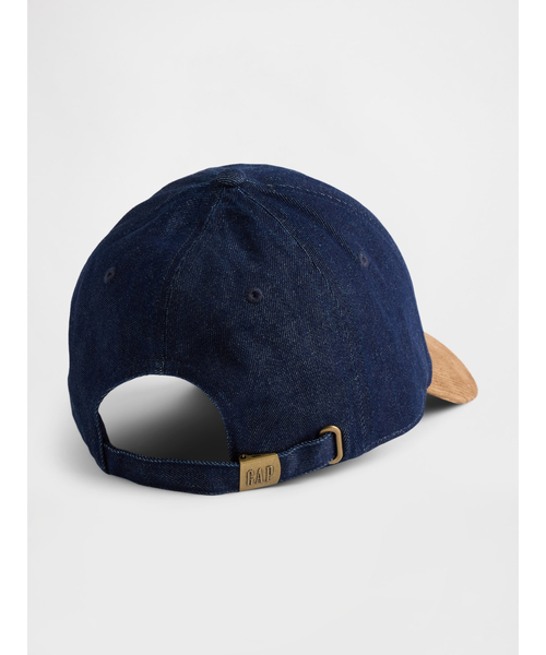 GAP(ギャップ)の「コーデュロイ&デニム ベースボールキャップ(キャップ・メンズ・ブラック/インディゴブルー・ONE SIZE)」の6枚目の写真