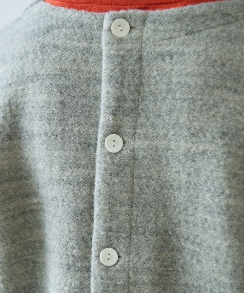 bulle de savon（ビュルデサボン）の「△ブリティッシュウール裏毛 プルオーバー（Tシャツ/カットソー・レディース・グレー/ダークブラウン・FREE）」の21枚目の写真