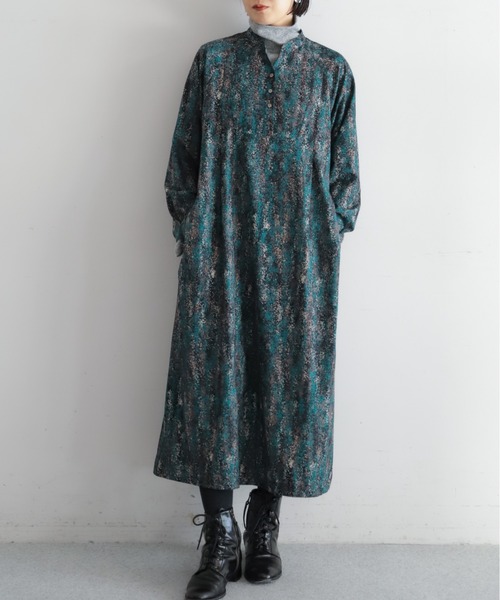 NOMBRE IMPAIR（ノンブルアンペール）の「ドローイングドットPT　ラグランヨークワンピース（ワンピース・レディース・グリーン・FREE）」の6枚目の写真