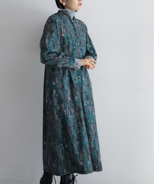 NOMBRE IMPAIR（ノンブルアンペール）の「ドローイングドットPT　ラグランヨークワンピース（ワンピース・レディース・グリーン・FREE）」の9枚目の写真