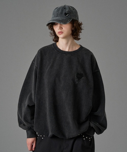 ONCILY(IVF[)25AW HEART LOGO DRAW CODE SWEAT / n[gSh[R[hXEFbg(XEFbg)
