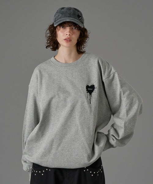 【タグ付き新品未使用】aLORS paris スウェット 25AW HEART LOGO DRAW CODE SWEAT / ハートロゴドローコード