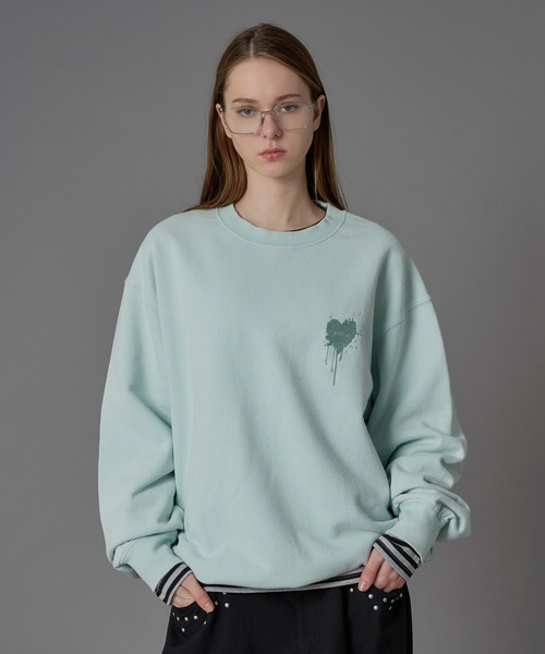 セール】26SS HEART LOGO DRAW CODE SWEAT / ハートロゴドローコード