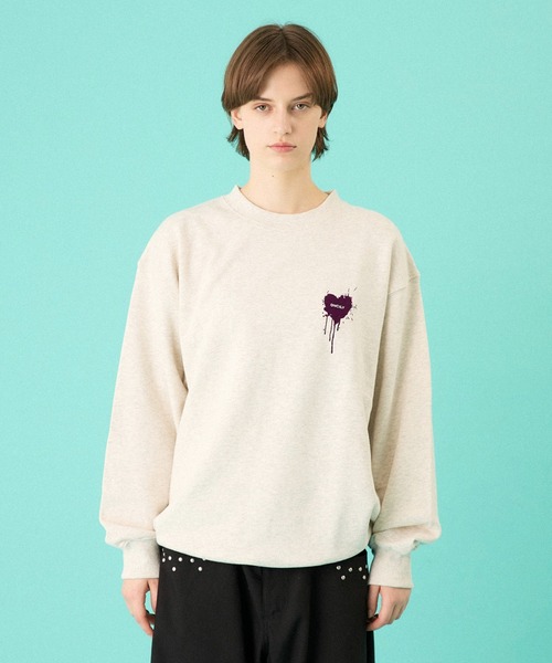 セール】26SS HEART LOGO DRAW CODE SWEAT / ハートロゴドローコード