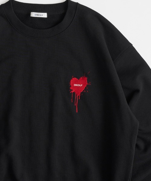 ONCILY（オンシェリー）の「25AW HEART LOGO DRAW CODE SWEAT / ハートロゴドローコードスウェット（スウェット・メンズ・ブラック/ブラック系その他/ブラック系その他2/杢グレー/ブラウン/ネイビー/ボルドー/チャコールグレー/モカ/ネイビー系/ブラウン系その他・SMALL/MEDIUM/LARGE）」の20枚目の写真