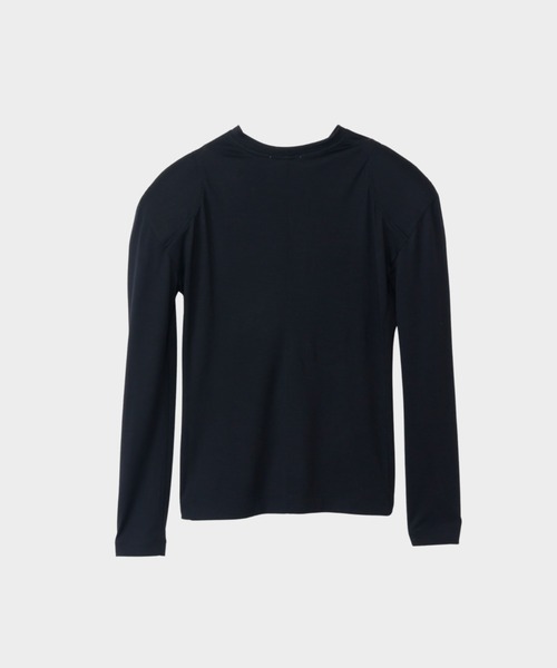 CINOH(チノ)の「WOOL JERSEY SHOULDER PADDED T-SHIRT(Tシャツ/カットソー・レディース・ホワイト系その他/ブラック・38)」の14枚目の写真