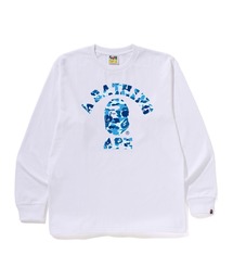 A BATHING APE(AxCVOGCv)ABC CAMO COLLEGE LS TEE(TVc/Jbg\[)