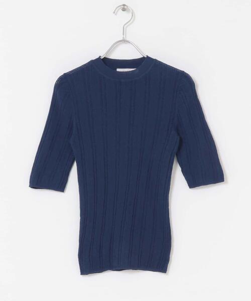 F by ROSSO(エフバイロッソ)の「F by ROSSO シアーリブ5分袖ニット(ニット/セーター・レディース・ブラック/ブルー/ブラウン・FREE)」の15枚目の写真