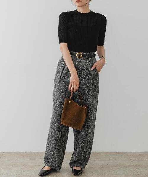 F by ROSSO(エフバイロッソ)の「F by ROSSO シアーリブ5分袖ニット(ニット/セーター・レディース・ブラック/ブルー/ブラウン・FREE)」の21枚目の写真