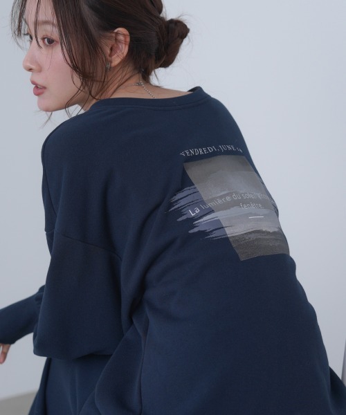 Bab(バブ)の「【選べるサイズ展開】前後2WAYホックプリントマーメイドスウェットワンピース(ワンピース・レディース・ネイビー/アイボリー/ブラウン系その他2/チャコールグレー/杢グレー・S/M)」の5枚目の写真