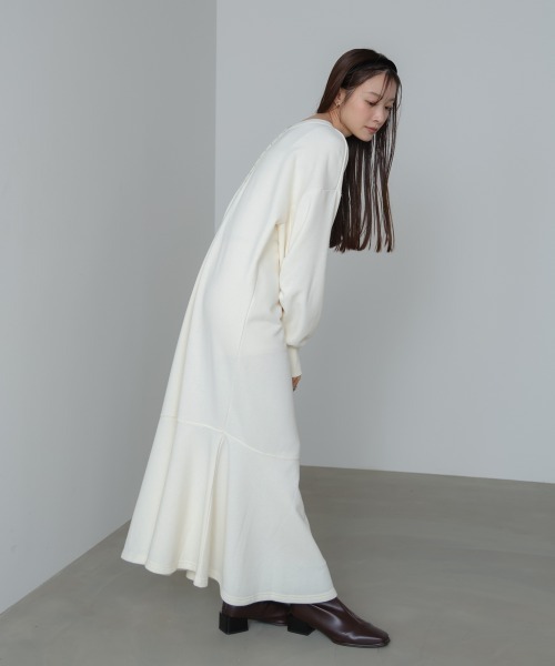 Bab(バブ)の「【選べるサイズ展開】前後2WAYホックプリントマーメイドスウェットワンピース(ワンピース・レディース・ネイビー/アイボリー/ブラウン系その他2/チャコールグレー/杢グレー・S/M)」の12枚目の写真