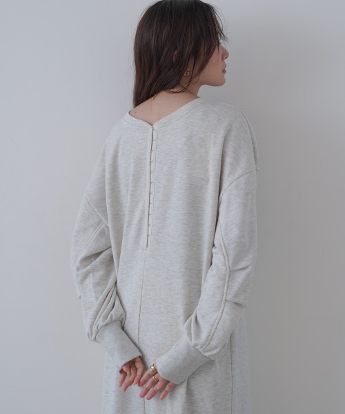 Bab(バブ)の「【選べるサイズ展開】前後2WAYホックプリントマーメイドスウェットワンピース(ワンピース・レディース・ネイビー/アイボリー/ブラウン系その他2/チャコールグレー/杢グレー・S/M)」の22枚目の写真