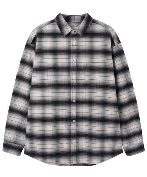 OY(オーワイ)の「『OY/オーワイ』SHADE CHECK SHIRT/シェード チェックシャツ(シャツ/ブラウス・レディース・ブラック・M/L)」の9枚目の写真