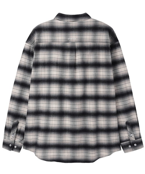 OY(オーワイ)の「『OY/オーワイ』SHADE CHECK SHIRT/シェード チェックシャツ(シャツ/ブラウス・レディース・ブラック・M/L)」の2枚目の写真