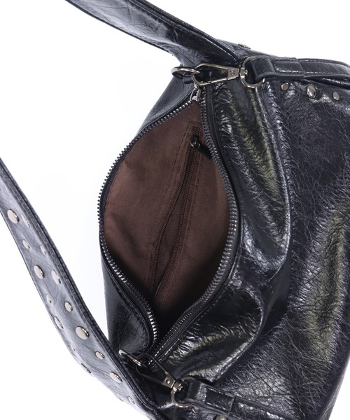 ANAP(アナップ)の「サイド スタッズ 2WAY バッグ(ショルダーバッグ・レディース・グレー/ブラック・ONE SIZE)」の18枚目の写真