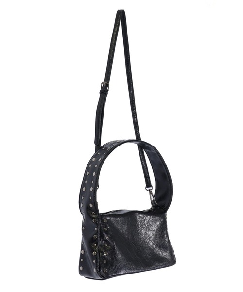 ANAP(アナップ)の「サイド スタッズ 2WAY バッグ(ショルダーバッグ・レディース・グレー/ブラック・ONE SIZE)」の19枚目の写真
