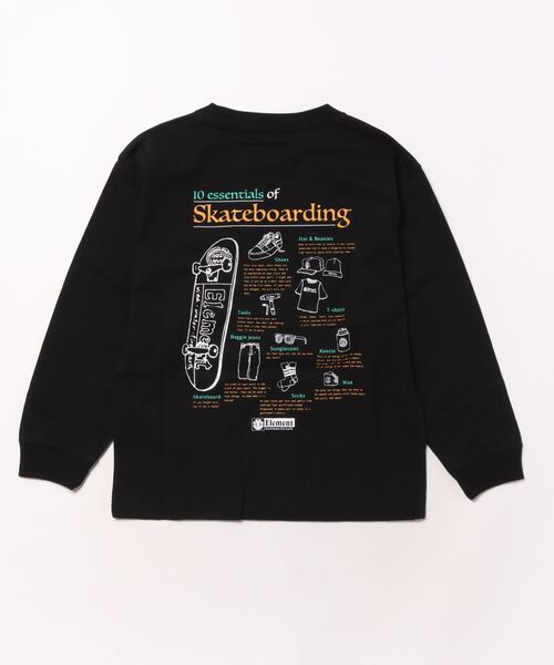 ELEMENT(エレメント)の「ELEMENT/エレメント ESSENTIAL LS YOUTH キッズ ロンT BF026-064(Tシャツ/カットソー・キッズ・ブラック×ホワイト/グレー系その他・130cm/140cm/150cm/160cm)」の4枚目の写真