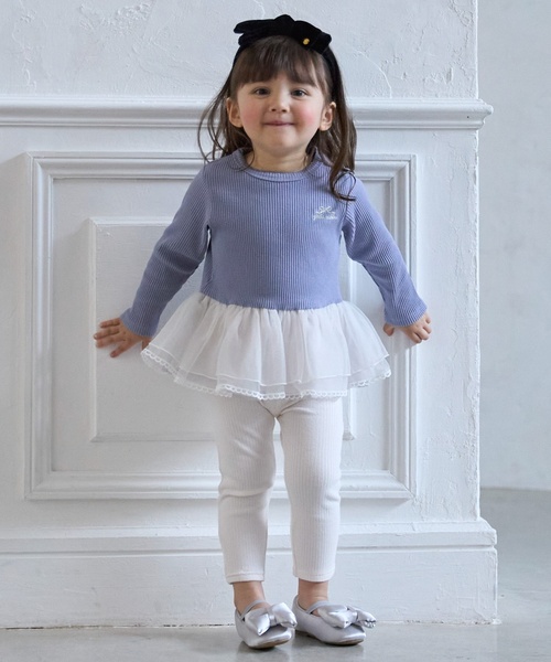 petit main（プティマイン）の「バックフリルレギンス（レギンス/スパッツ・キッズ・アイボリー/ライトピンク/ブルー/チャコール/ピンク・80ｃｍ/120cm/130cm/90cm/100cm/110cm）」の15枚目の写真