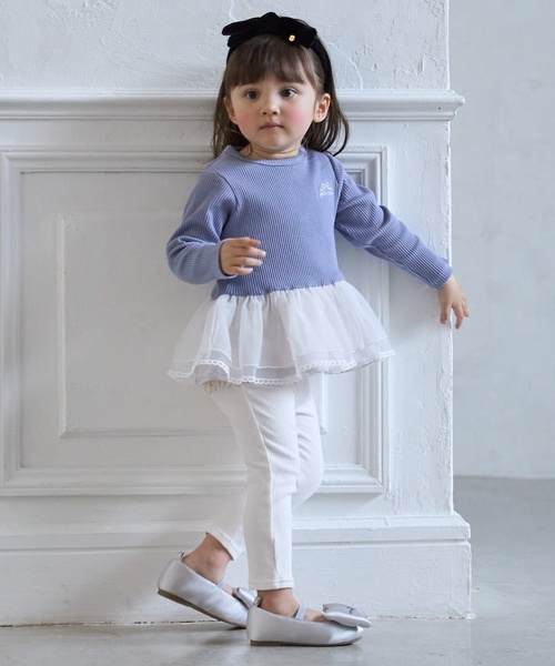 petit main（プティマイン）の「バックフリルレギンス（レギンス/スパッツ・キッズ・アイボリー/ライトピンク/ブルー/チャコール/ピンク・80ｃｍ/120cm/130cm/90cm/100cm/110cm）」の16枚目の写真