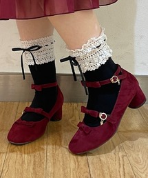 axes femme POETIQUE | ハシゴレース×リボンソックス(ソックス/靴下)