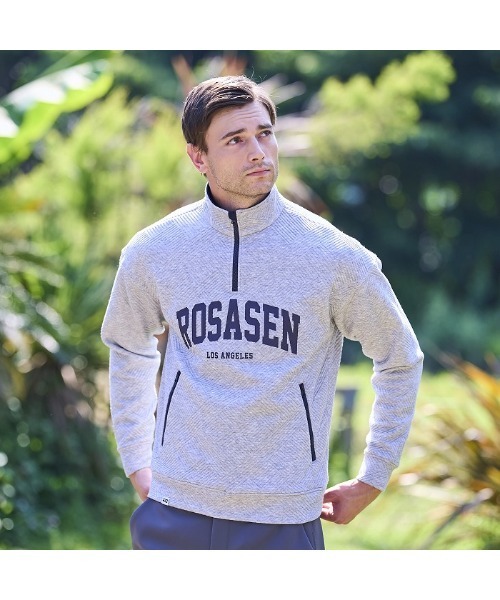 ROSASEN(ロサーセン)の「【Rosasen/GOLF】A-Line 膨れジャカード プルオーバー(その他トップス・メンズ・ネイビー/ライトグレー・50/48/52)」の3枚目の写真