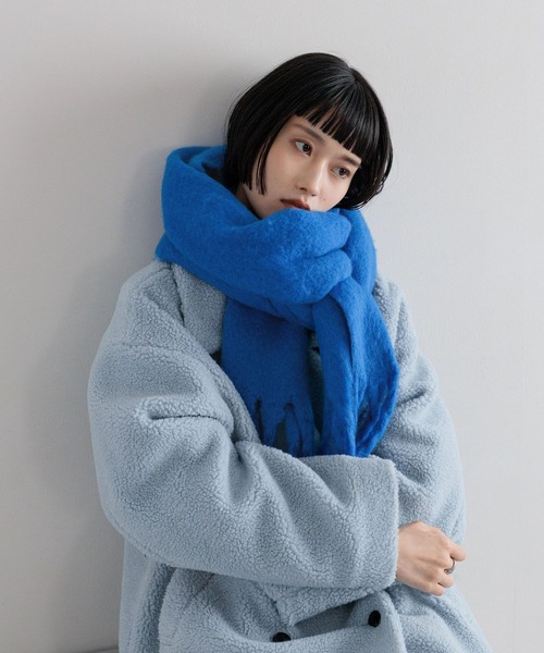 LOWRYS FARM（ローリーズファーム）の「フトフリンジムジストール　580194（ストール/ショール・レディース・ブラウン/グレー/レッド/ピンク/アイボリー/ブルー・FREE）」の4枚目の写真