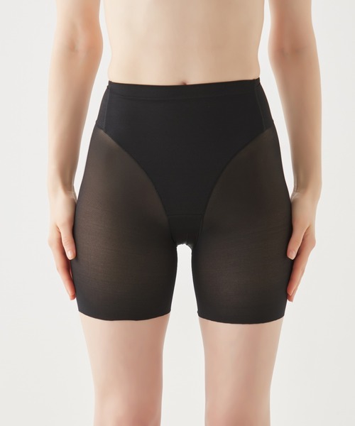 GUNZE（グンゼ）の「いいここち快適ショーツ スタイル改善計画 【ギュッと太もも】 2分丈ショーツ（ショーツ・レディース・ブラック/ワイン/シルバー系その他/ベージュ系その他・MEDIUM/LARGE/X-LARGE）」の2枚目の写真