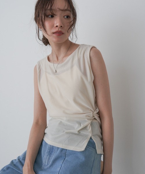 Bab(バブ)の「ベロアタンクトップ(タンクトップ・レディース・アイボリー/ブラック/ブラウン・FREE)」の19枚目の写真