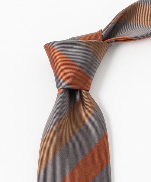 BEAMS F（ビームスエフ）の「シルク ストライプ ネクタイ（ネクタイ・メンズ・グレー/ネイビー・ONE SIZE）」の5枚目の写真