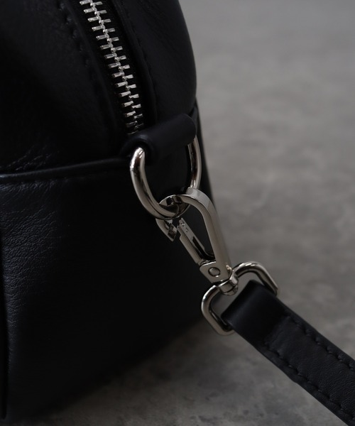 welise（ウェライズ）の「【welise×ADAMPATEK】リアルレザー 2wayショルダーミニボストンバッグ/ハンドバッグ（ショルダーバッグ・メンズ・ブラック・FREE）」の10枚目の写真