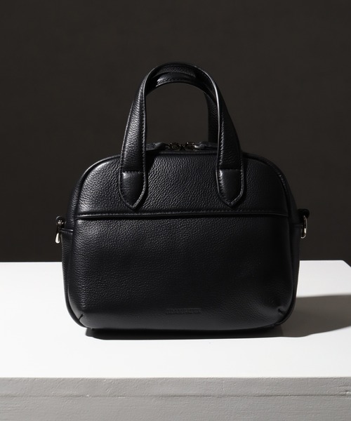 welise×ADAMPATEK】リアルレザー 2wayショルダーミニボストンバッグ