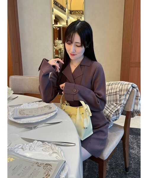 MERCURYDUO(マーキュリーデュオ)の「ドロストキーチェーンバッグ(ショルダーバッグ・レディース・イエロー/ブラック/アイボリー・FREE)」の15枚目の写真