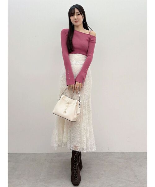 MERCURYDUO(マーキュリーデュオ)の「ドロストキーチェーンバッグ(ショルダーバッグ・レディース・イエロー/ブラック/アイボリー・FREE)」の19枚目の写真