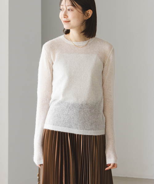 WEB限定追加》ファインアルパカウールシアーニット（ニット/セーター