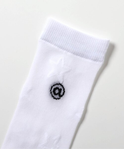 algy(アルジー)の「星総柄シアーハイソックス(ソックス/靴下・キッズ・オフホワイト/ブラック・24/21)」の5枚目の写真