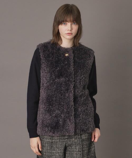 DRESSTERIOR(ドレステリア)の「【otonaMUSE 11月号掲載】エコファージレ(ノーカラーコート・レディース・チャコールグレー/ナチュラル・34/36/38)」の13枚目の写真