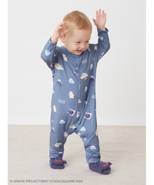 【ドラゴンクエスト】アソートモンスター総柄ロンパース　80サイズ　2種セット ドラゴンクエスト】【ベビー】アソートモンスター総柄ロンパース